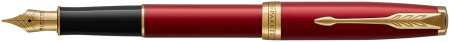 Parker Sonnet Fountain Pen - Red Satin Gold Trim