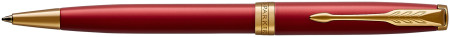 Parker Sonnet Ballpoint Pen - Red Satin Gold Trim