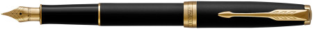 Parker Sonnet Fountain Pen - Matte Black Gold Trim