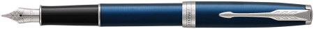 Parker Sonnet Fountain Pen - Blue Lacquer Chrome Trim