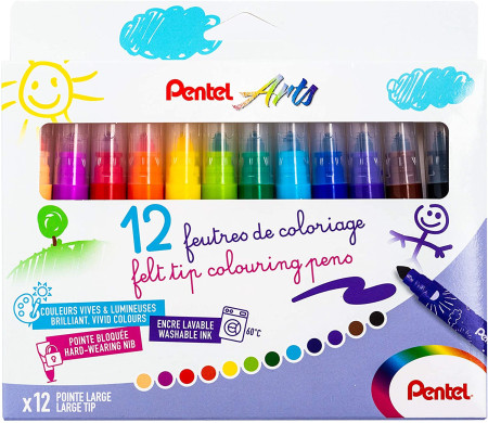 Felt tip pen Jumbo, cardboard wallet of 12