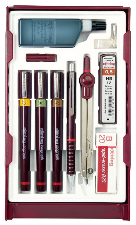 Rotring Isograph Master Set - 0.10mm/0.30mm/0.50mm