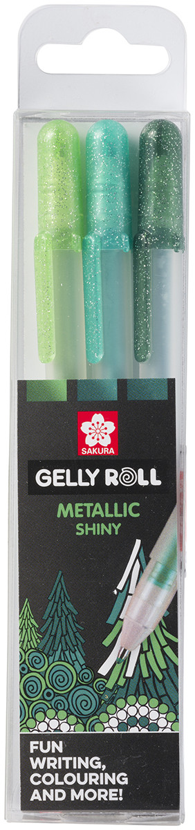 Sakura Gelly Roll Metallic Gel Pens - Forest Set (Pack of 3)