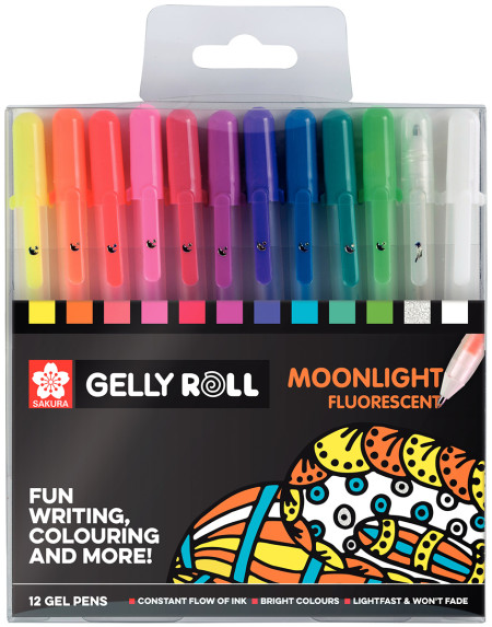 Sakura Gelly Roll Moonlight Gel Pens - Assorted Colours (Pack of 12)