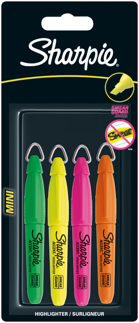 Sharpie Accent Mini Highlighter - Assorted Colours (Pack of 4)