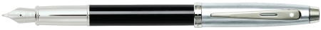 Sheaffer 100 Fountain Pen - Gloss Black Brushed Chrome