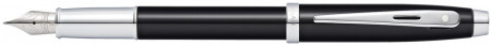 Sheaffer 100 Fountain Pen - Black Lacquer Chrome Trim