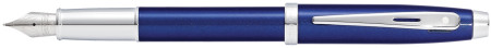 Sheaffer 100 Fountain Pen - Blue Lacquer Chrome Trim