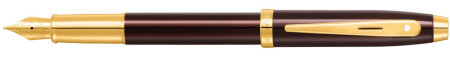 Sheaffer 100 Fountain Pen - Coffee Brown Gold Trim