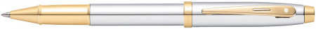 Sheaffer 100 Rollerball Pen - Bright Chrome Gold Trim