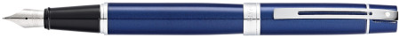 Sheaffer 300 Fountain Pen - Blue Lacquer Chrome Trim