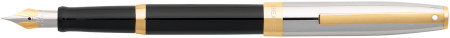 Sheaffer Sagaris Fountain Pen - Black Lacquer Chrome & Gold