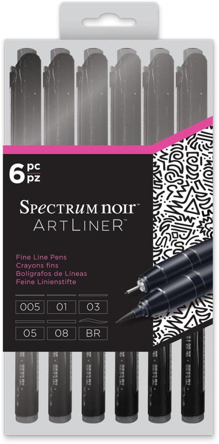 Spectrum Noir Artliner - Black (Pack Of 6)