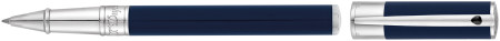 S.T. Dupont D-Initial Rollerball Pen - Blue & Chrome