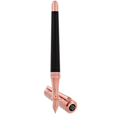 S.T. Dupont Liberte Fountain Pen - Black & Pink Gold