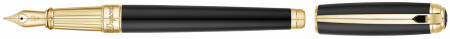 S.T. Dupont Line-D Large Fountain Pen - Black & Gold