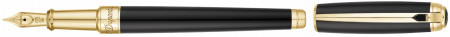S.T. Dupont Line-D Medium Fountain Pen - Black & Gold