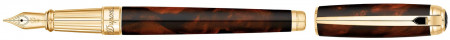 S.T. Dupont Line-D Large Fountain Pen - Atelier Brown & Gold
