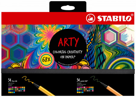STABILO Creative Pen Set - ARTY - Pack of 68 - Assorted Colours