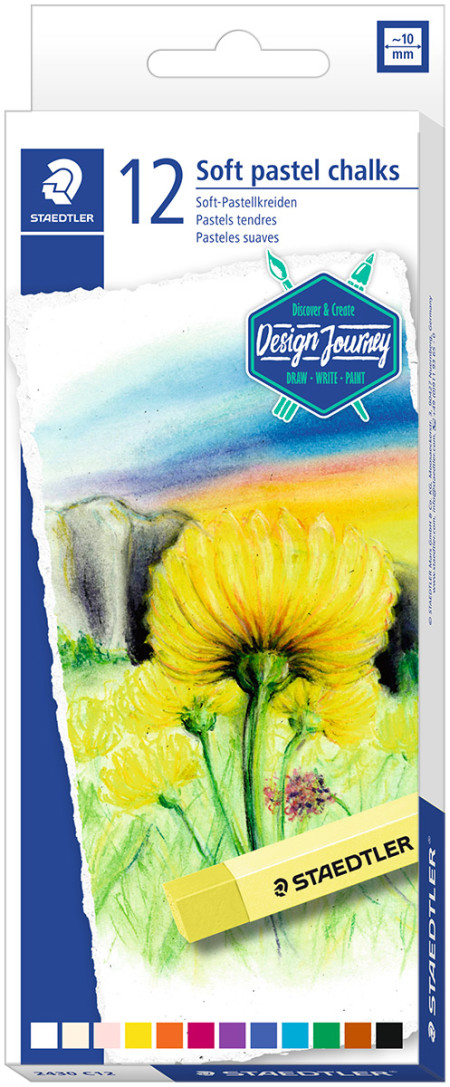 Staedtler Karat Soft Pastel Chalks - Assorted Colours (Pack of 12)