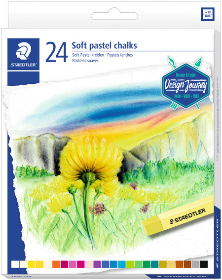 Staedtler Karat Soft Pastel Chalks - Assorted Colours (Pack of 24)