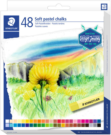 Staedtler Karat Soft Pastel Chalks - Assorted Colours (Pack of 48)