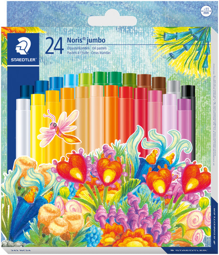 Staedtler Noris Club Jumbo Oil Pastels - Assorted Colours (Pack of 24)