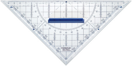 Staedtler Mars - Geometry Set Squares with Grip - 22cm