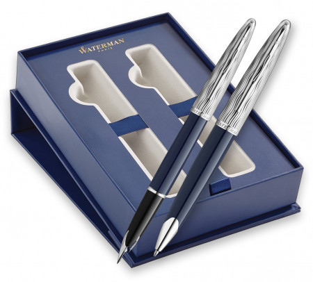 Waterman Carene Fountain & Ballpoint Pen Gift Set - L'essence du Bleu (Special Edition)