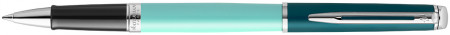 Waterman Hemisphere Rollerball Pen - Colour Blocking Green Chrome Trim
