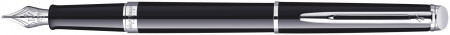 Waterman Hemisphere Fountain Pen - Gloss Black Chrome Trim