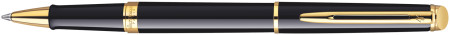 Waterman Hemisphere Rollerball Pen - Gloss Black Gold Trim