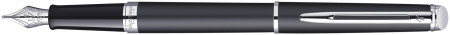 Waterman Hemisphere Fountain Pen - Matte Black Chrome Trim