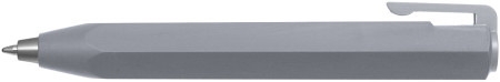 Worther Shorty Ballpoint Pen - Aluminium (in Black Leather Case)