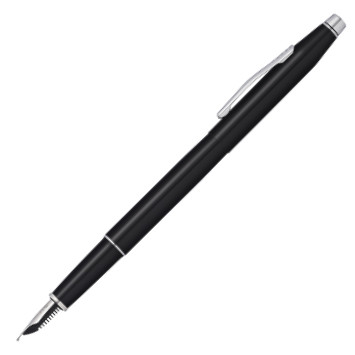 Cross Classic Century Fountain Pen - Black Lacquer Chrome Trim - Picture 1