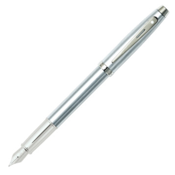 Sheaffer 100 Fountain & Ballpoint Pen Set - Brushed Chrome - Picture 1