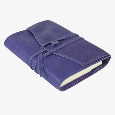 Papuro Milano Small Refillable Journal - Aubergine with Plain Pages