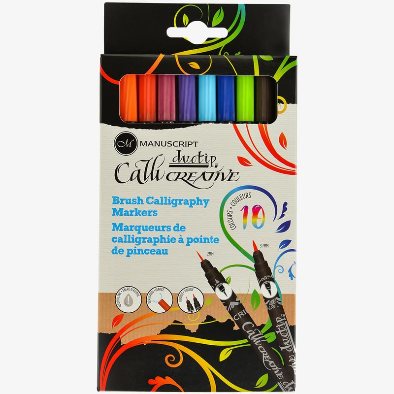 Manuscript Manuscript Callicreative Permanent Brush - Duotip (Pack of 10)