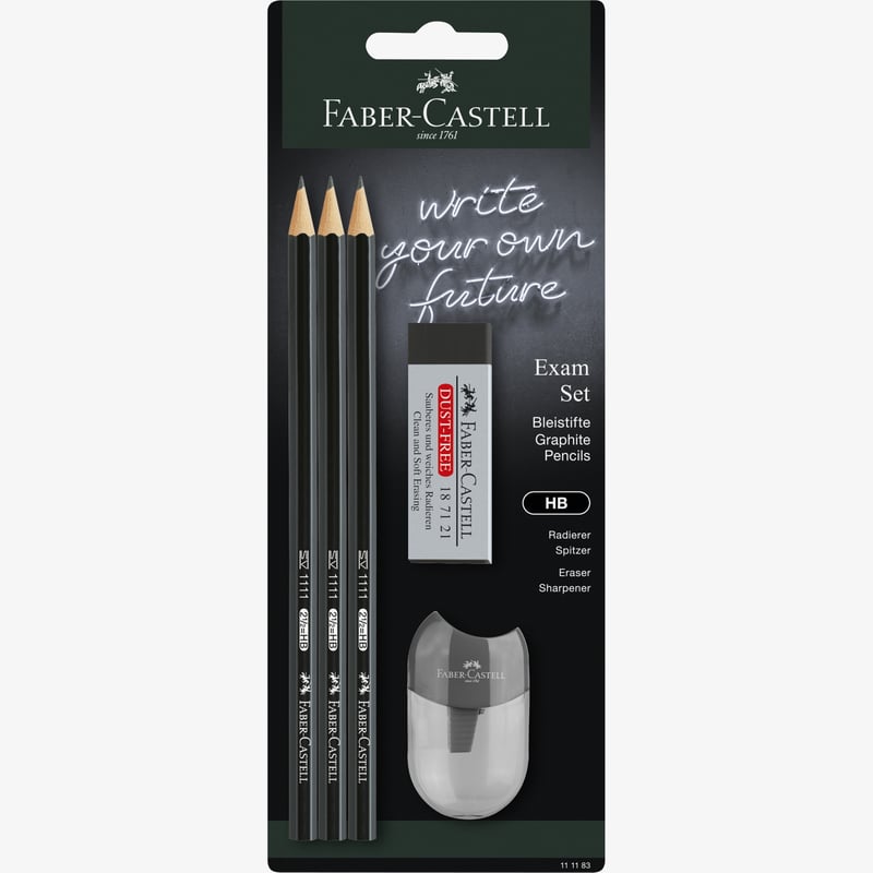 Faber-Castell Faber-Castell 1111 Graphite Pencil - Exam Set (Blistercard)