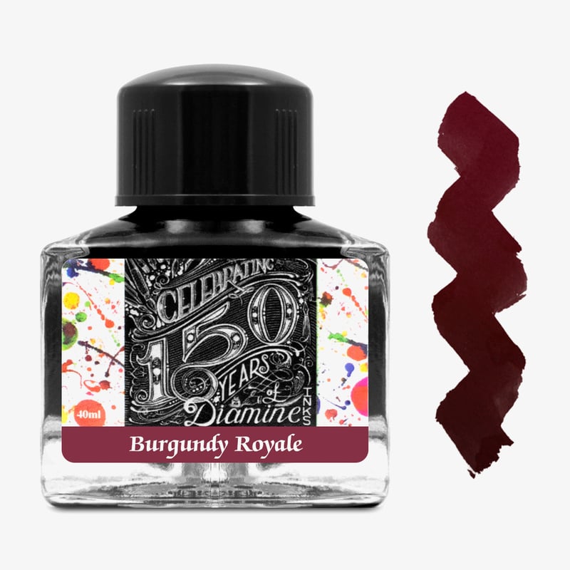 Diamine Inks Diamine 150th Anniversary Ink Bottle 40ml - Burgundy Royale