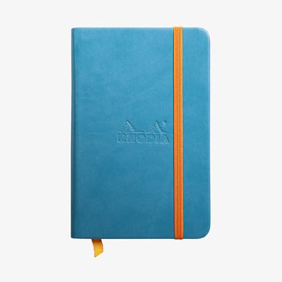 Rhodia Hardcover Notebook - Small - Turquoise - Plain