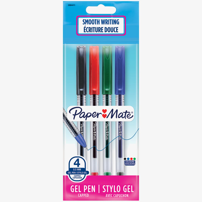 Papermate Papermate Jiffy Gel Ballpoint Pen - Assorted Colours (Pack of 4)