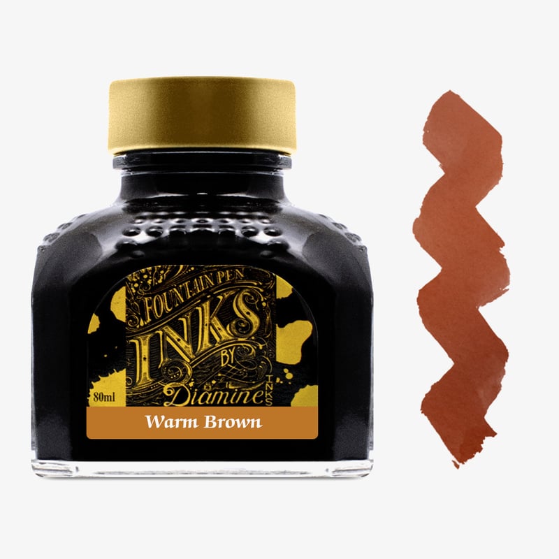 Diamine Inks Diamine Ink Bottle 80ml - Warm Brown