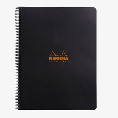 Rhodia Classic Wirebound Notebook - Large - Black - Lined
