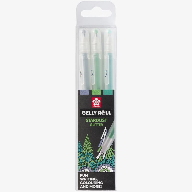 Sakura Sakura Gelly Roll Stardust Gel Pens - Forest Set (Pack of 3)