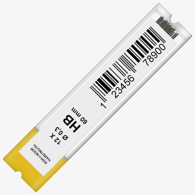 Koh-I-Noor 4132 Fine Graphite Leads - 0.3mm x 60mm - HB (Tube of 12)
