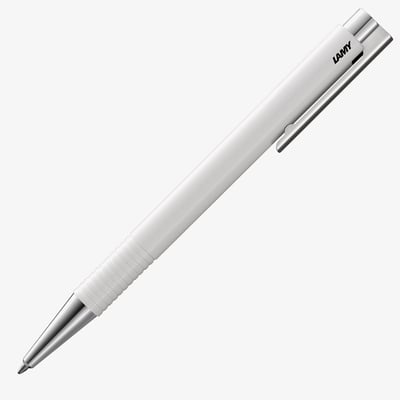 Lamy Logo Ballpoint Pen - White Chrome Trim