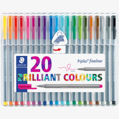 Staedtler Staedtler Triplus Fineliner Pen - Assorted Colours (Pack of 20)