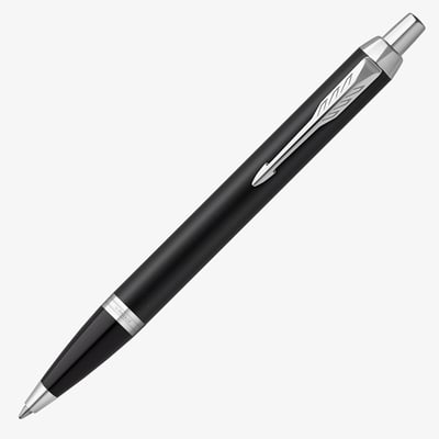 Parker IM Ballpoint Pen - Matte Black Chrome Trim