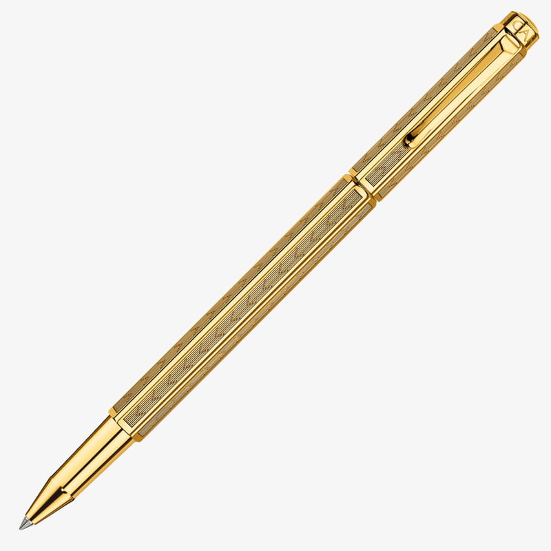 Caran d'Ache Caran d'Ache Ecridor Rollerball Pen - 'Chevron' Gilded